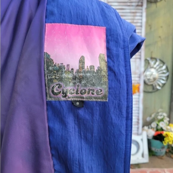 CYCLONE Vintage trench coat, double lined, royal blue - Picture 10 of 10